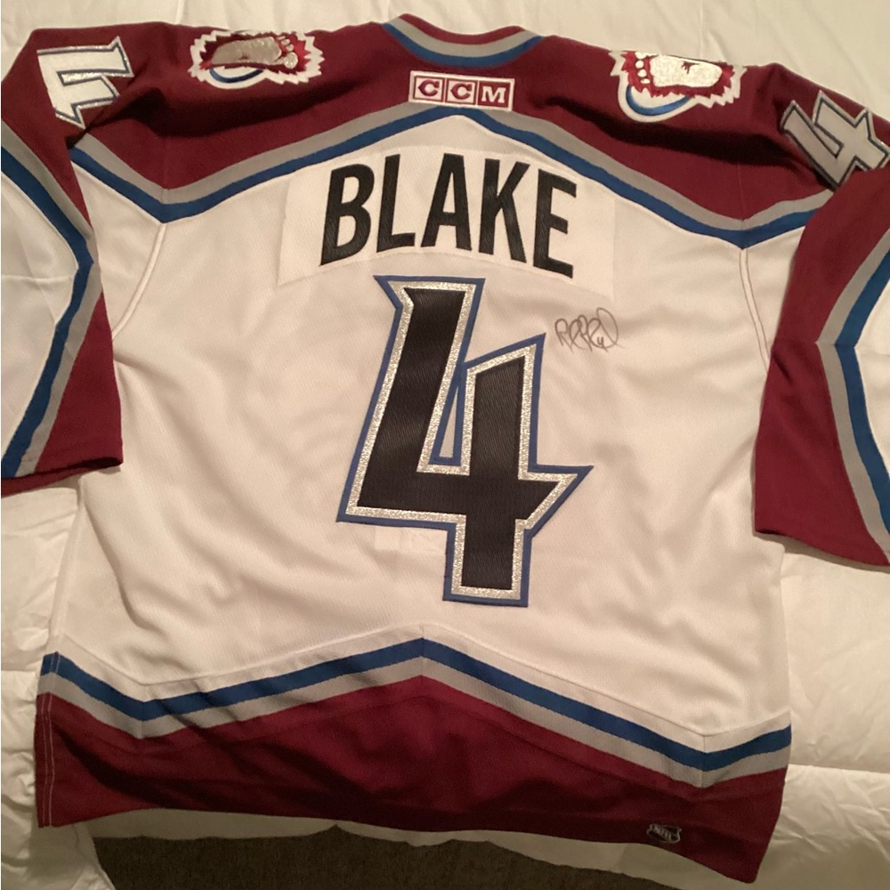 Rob Blake Signed Vintage Jersey